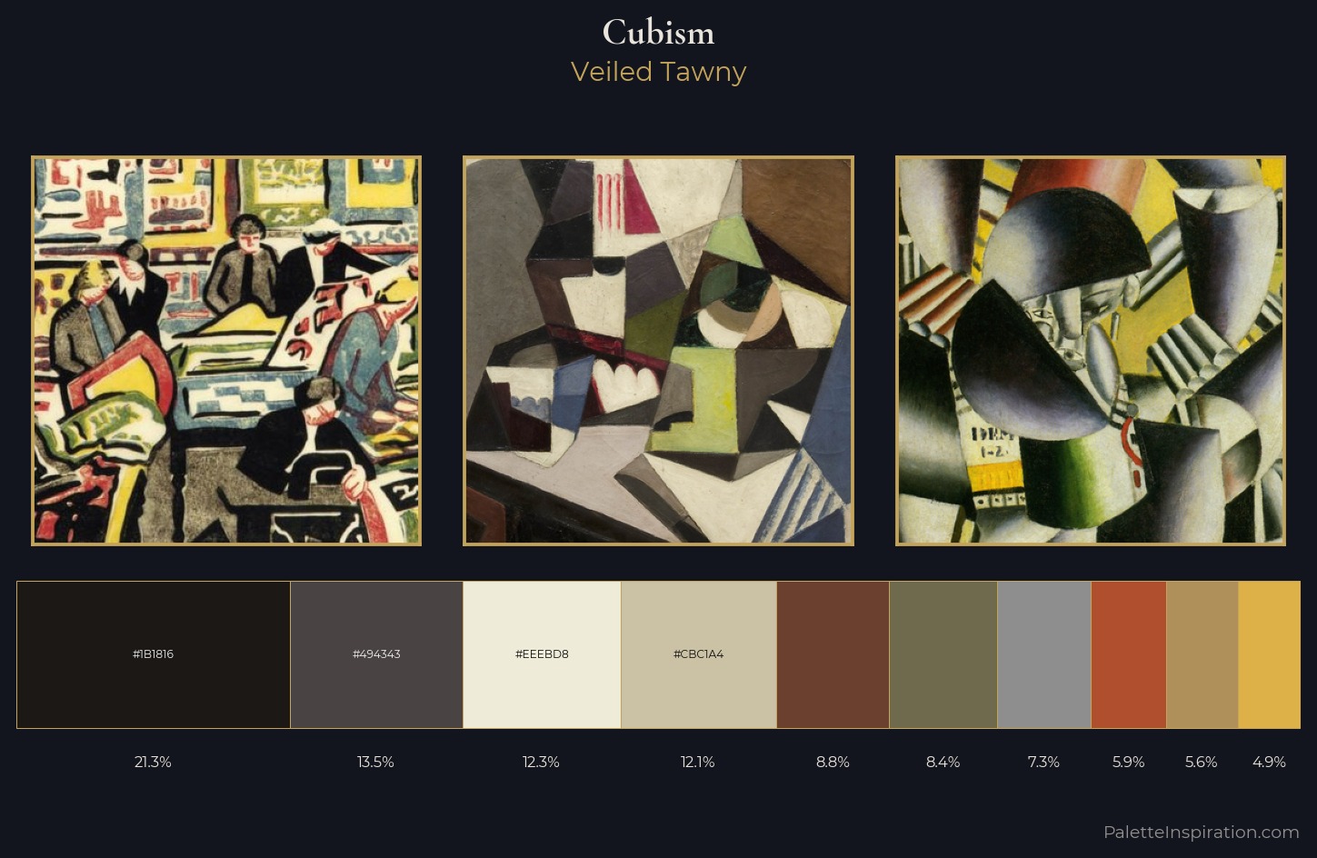 Cubism Palette 15 — Veiled Tawny