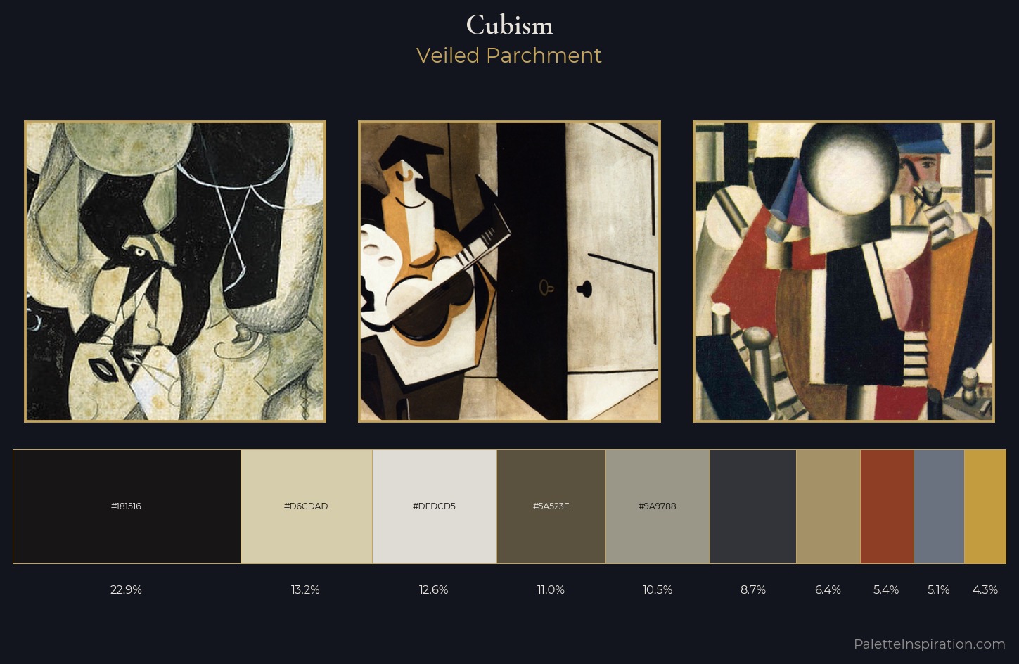 Cubism Palette 19 — Veiled Parchment