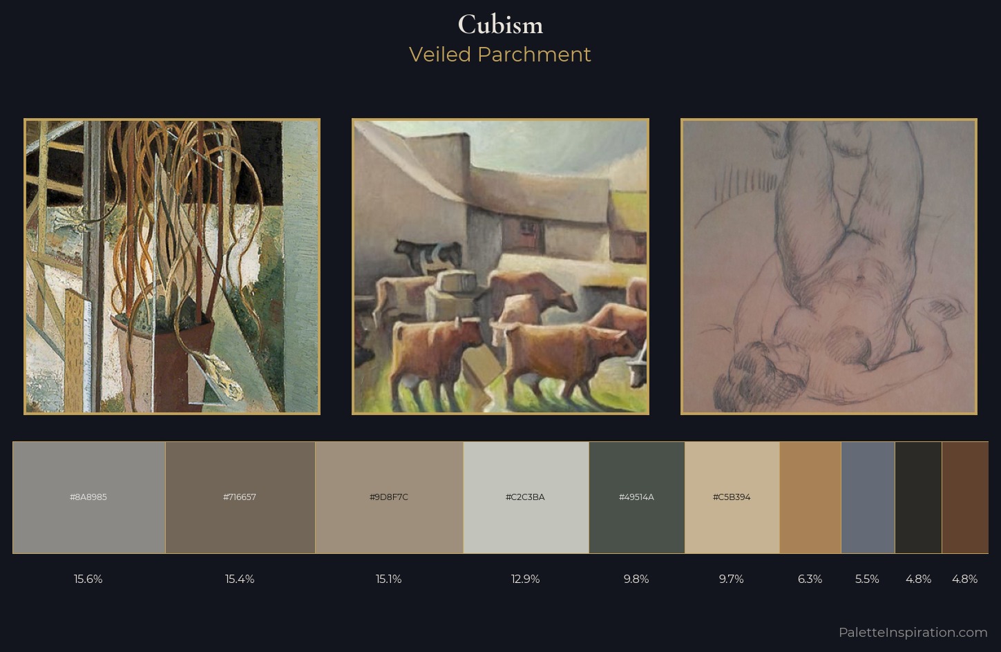 Cubism Palette 23 — Veiled Parchment