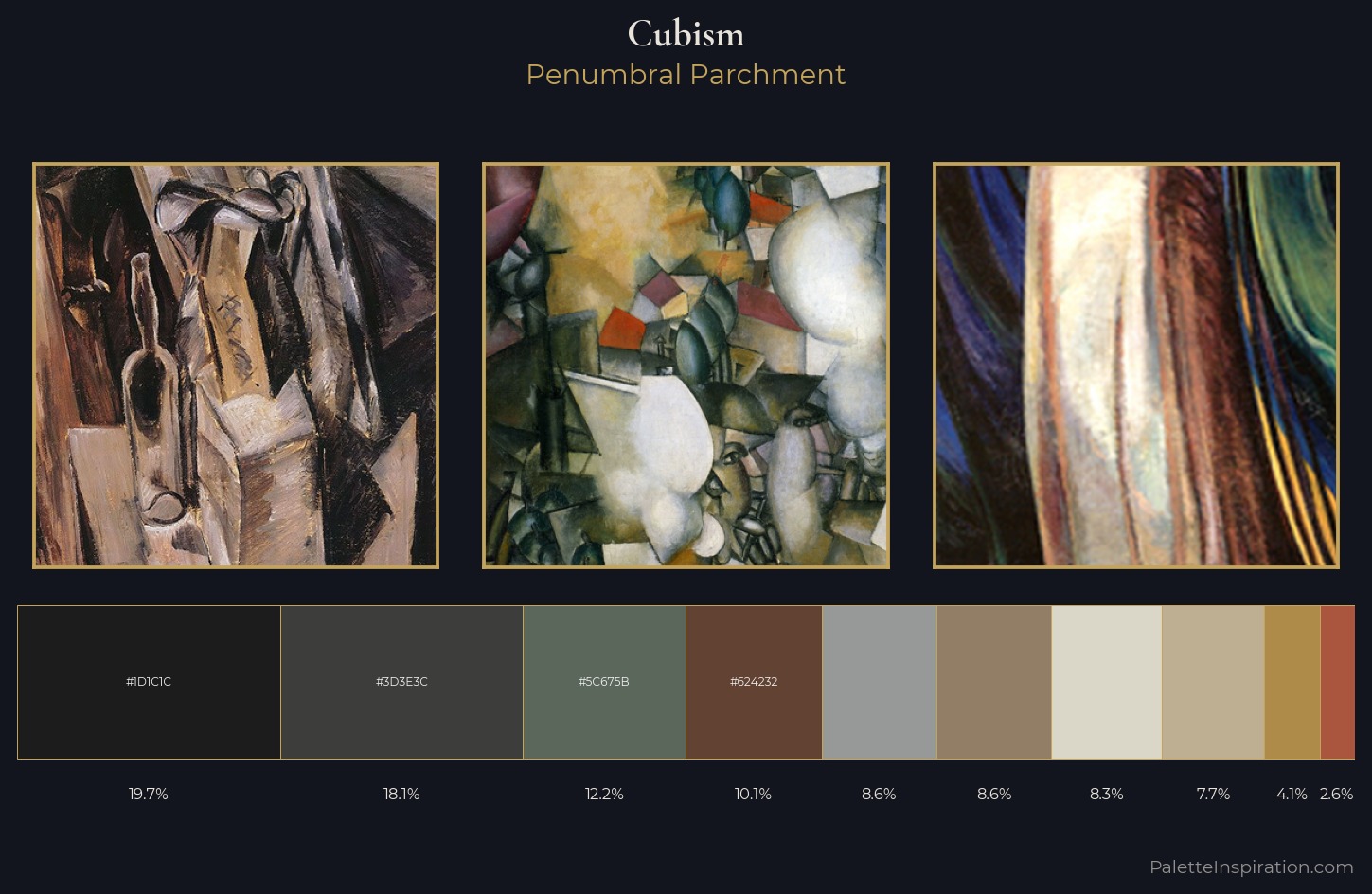 Cubism Palette 24 — Penumbral Parchment