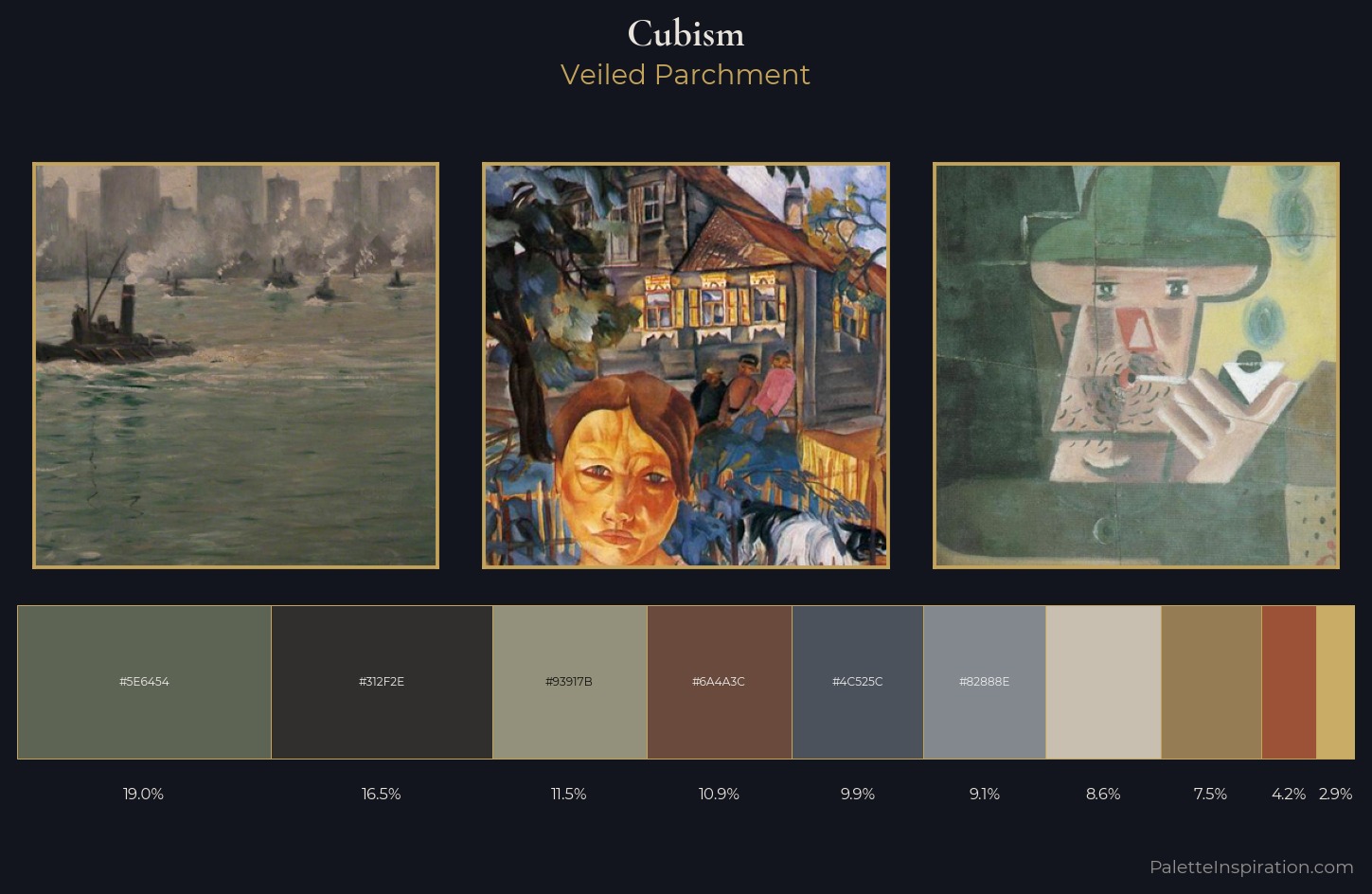 Cubism Palette 25 — Veiled Parchment