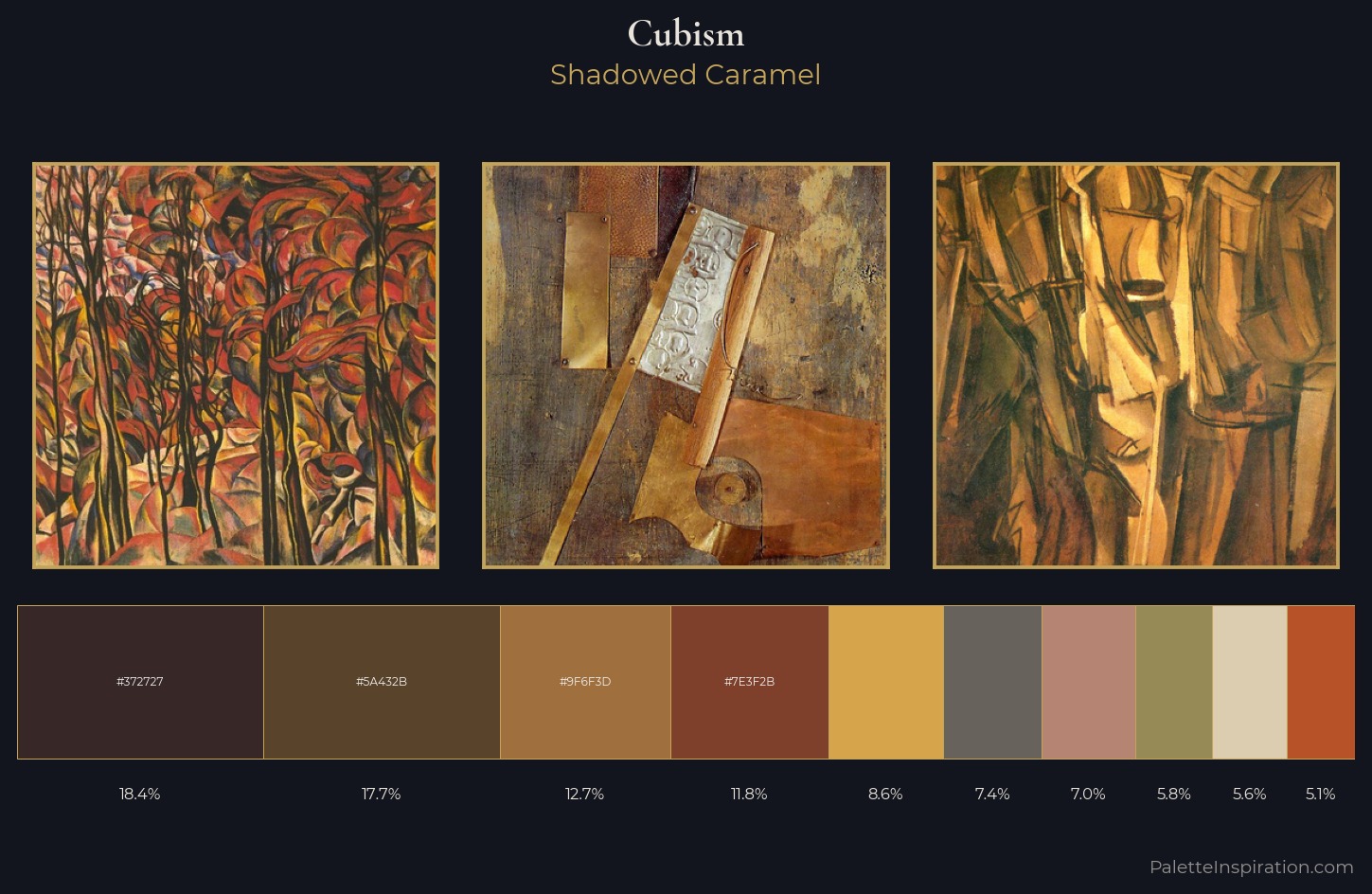Cubism Palette 26 — Shadowed Caramel