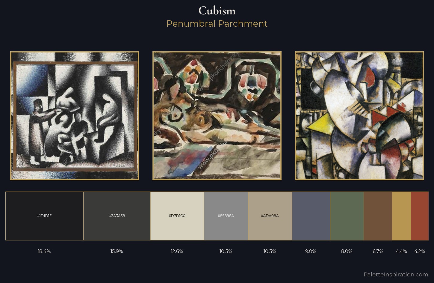 Cubism Palette 32 — Penumbral Parchment