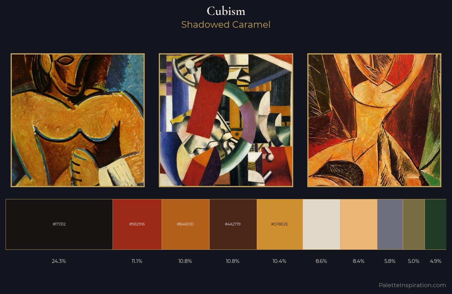 Cubism Palette 34 — Shadowed Caramel