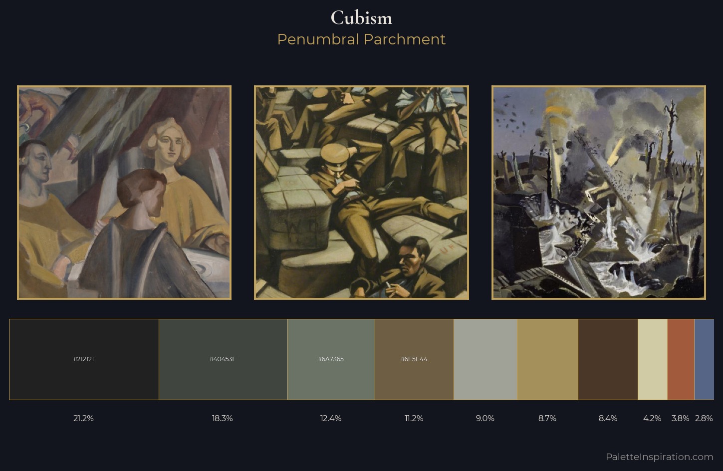 Cubism Palette 36 — Penumbral Parchment
