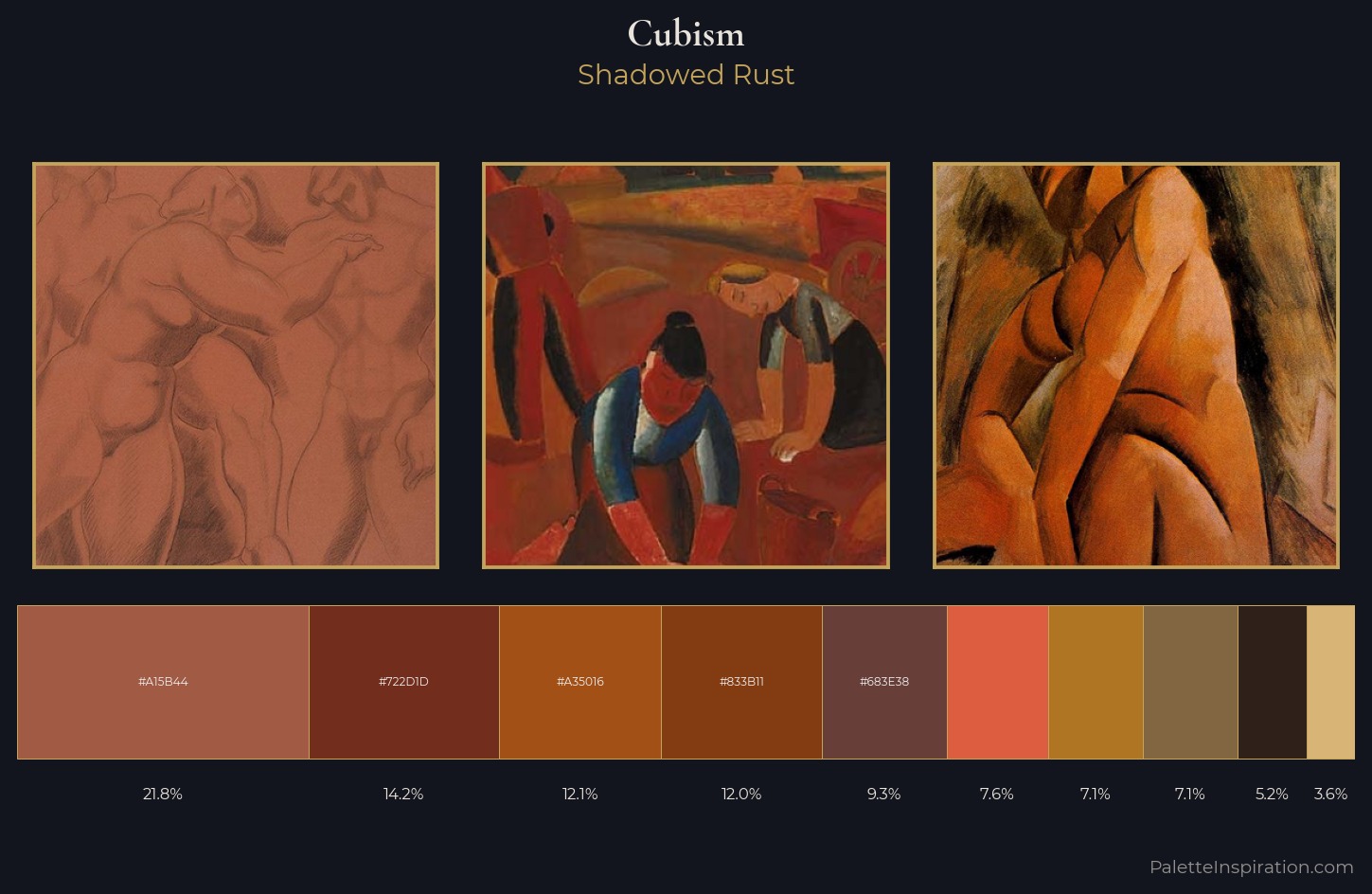 Cubism Palette 40 — Shadowed Rust