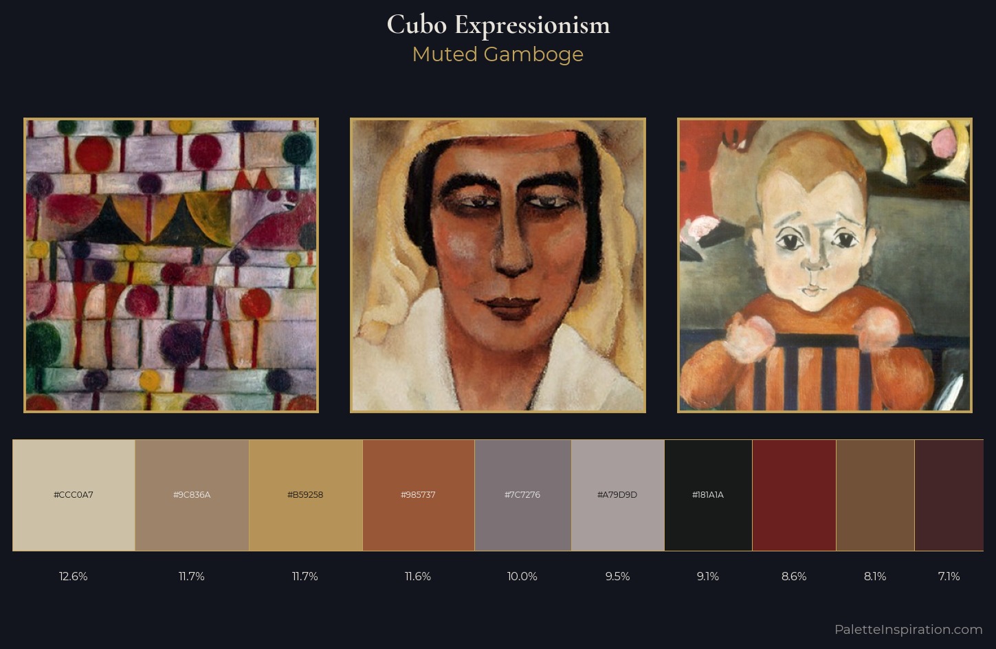 Cubo-Expressionism Palette 3 — Muted Gamboge