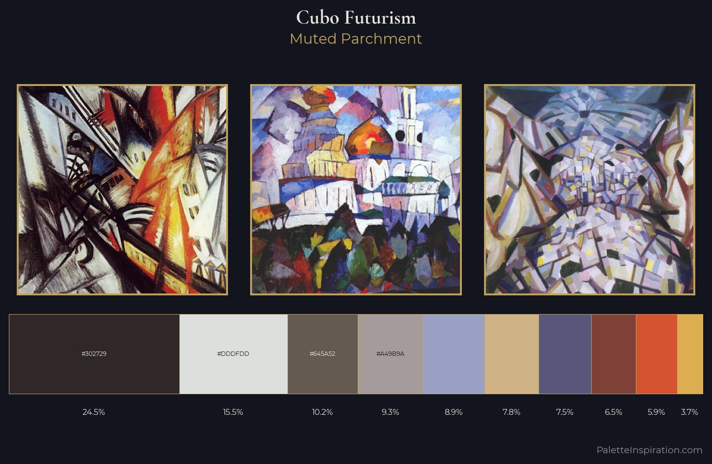 Cubo-Futurism Palette 5 — Muted Parchment