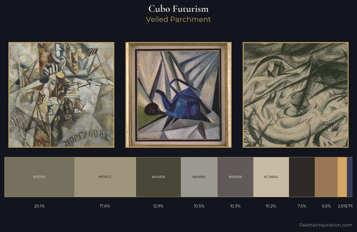 Cubo-Futurism Palette 11 — Veiled Parchment
