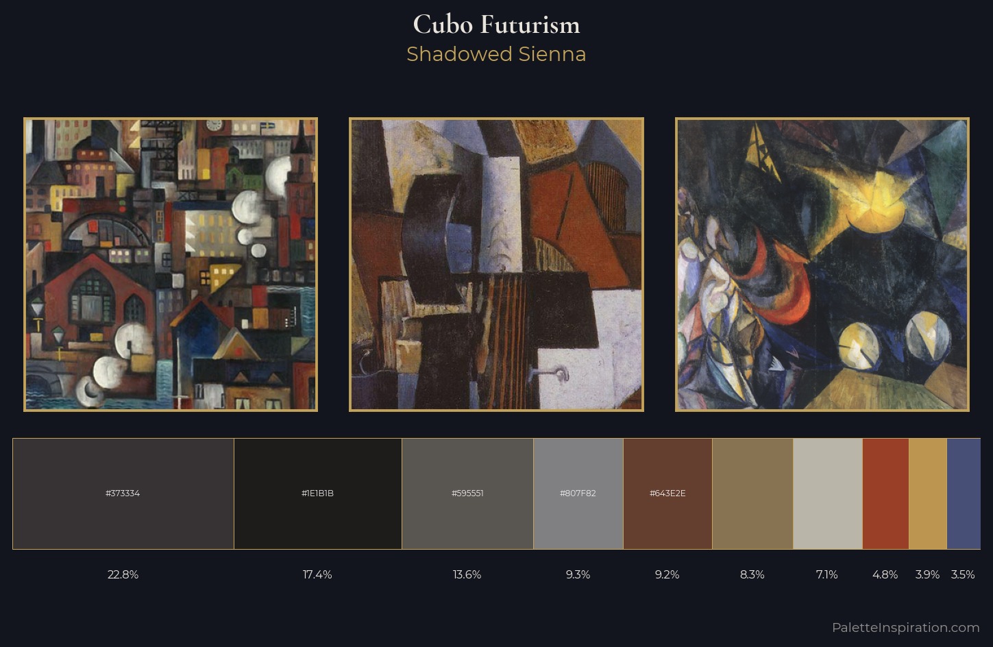 Cubo-Futurism Palette 13 — Shadowed Sienna