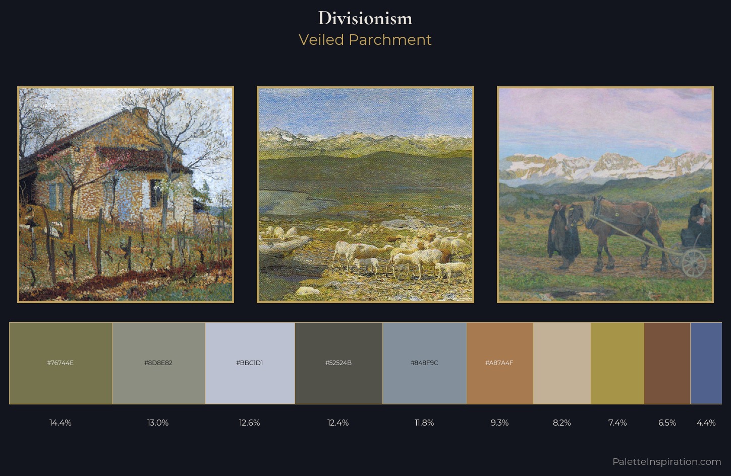 Divisionism Palette 7 — Veiled Parchment