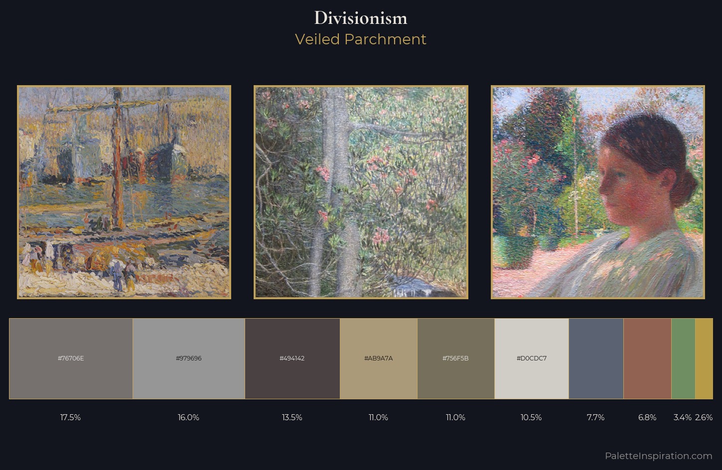 Divisionism Palette 9 — Veiled Parchment