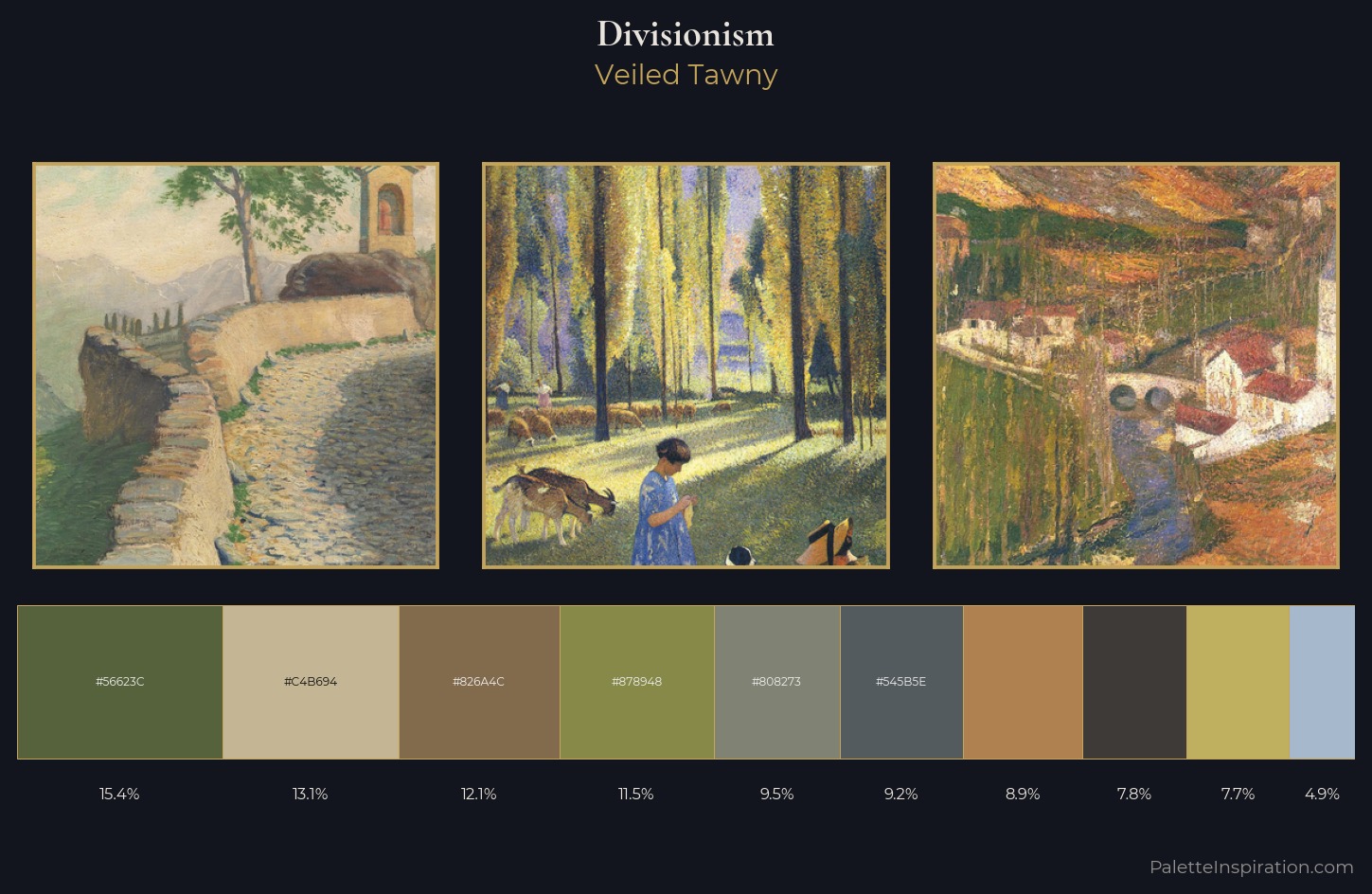 Divisionism Palette 10 — Veiled Tawny