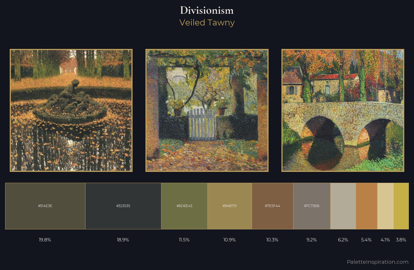 Divisionism Palette 12 — Veiled Tawny