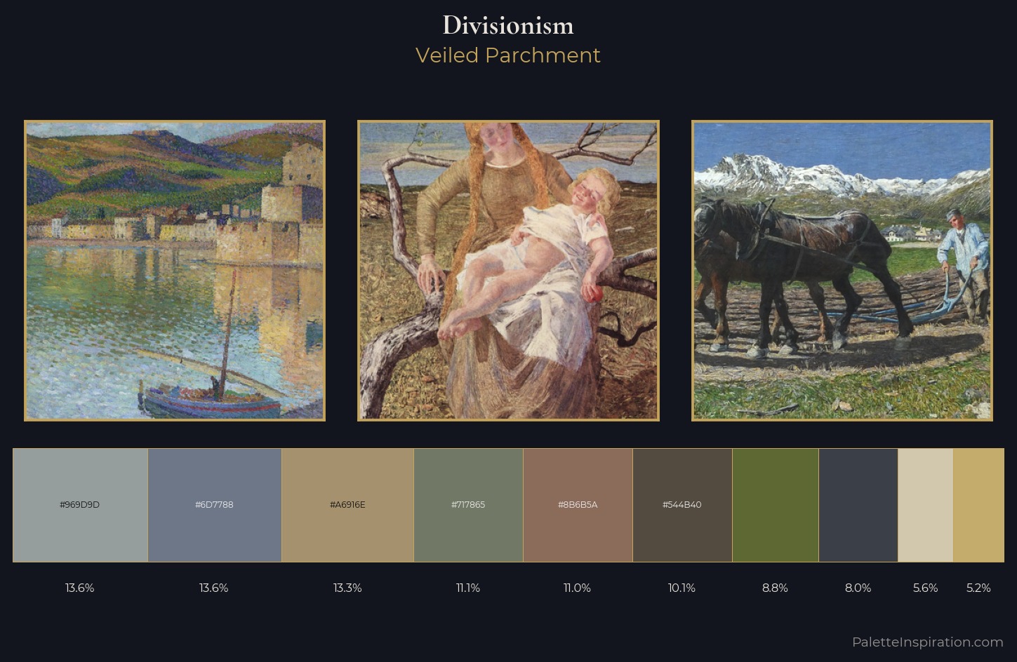 Divisionism Palette 15 — Veiled Parchment