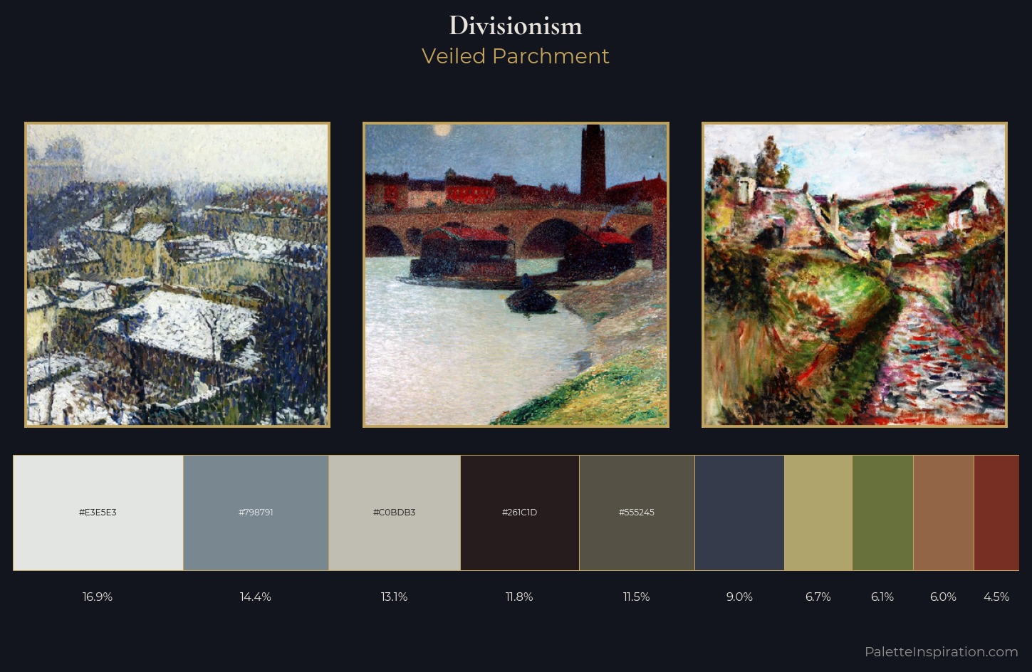 Divisionism Palette 19 — Veiled Parchment