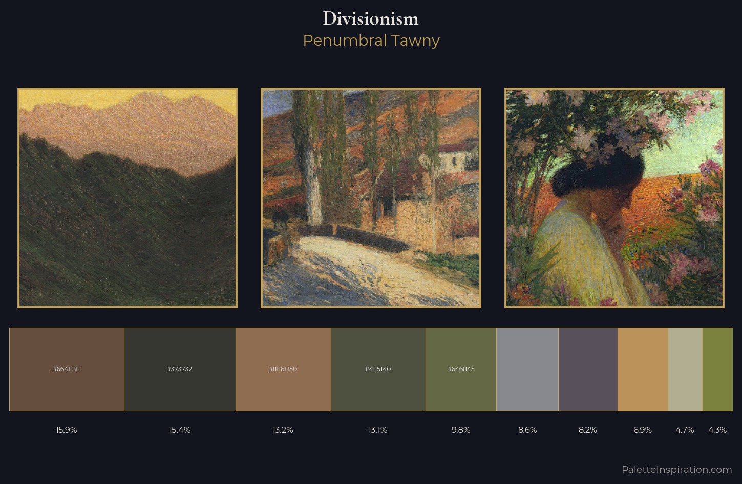 Divisionism Palette 20 — Penumbral Tawny
