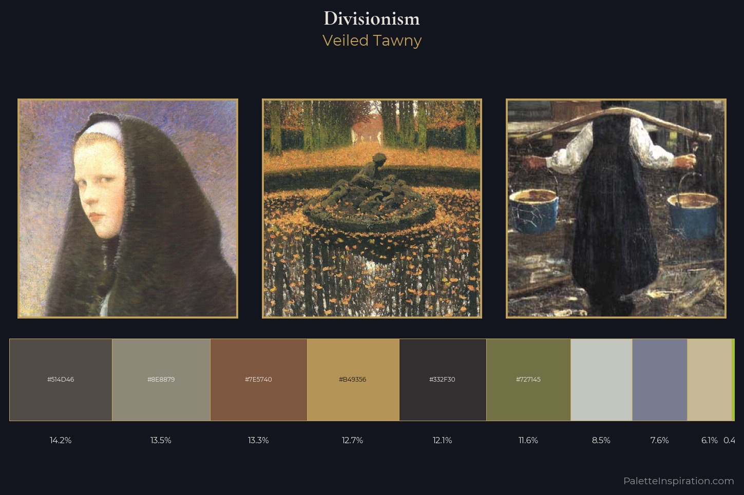 Divisionism Master Palette — Veiled Tawny