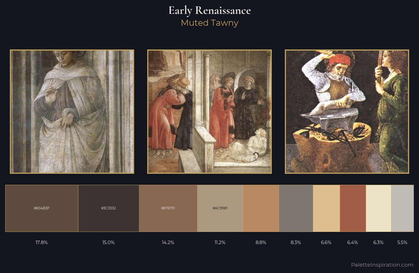 Early Renaissance Palette 3 — Muted Tawny