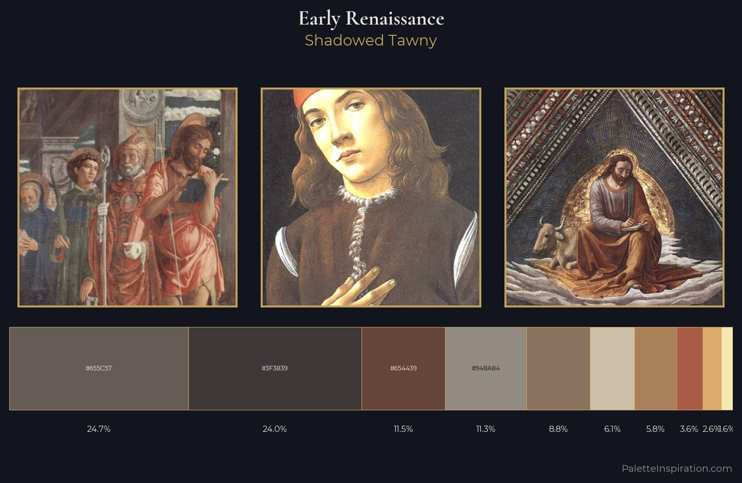Early Renaissance Palette 7 — Shadowed Tawny