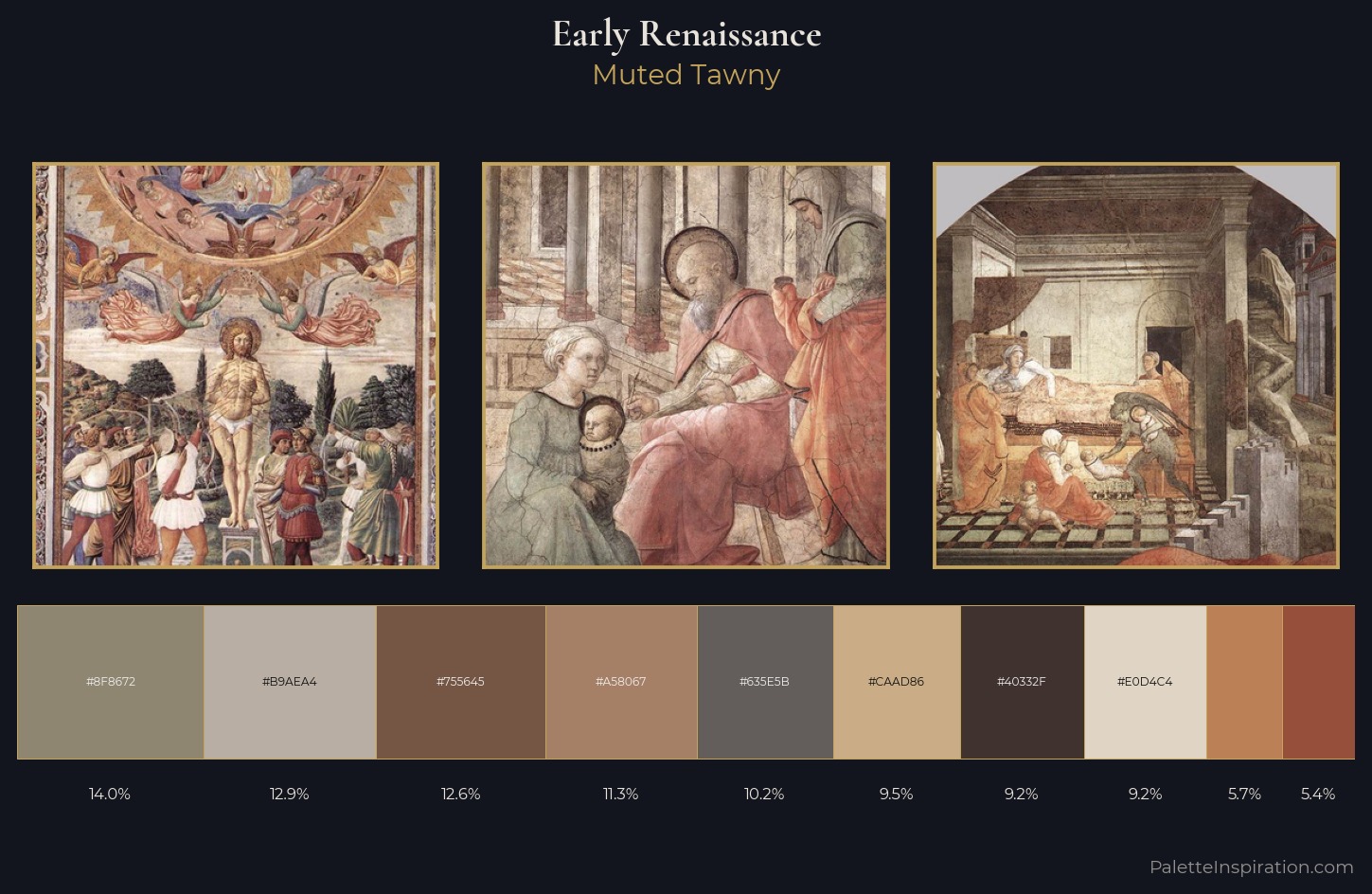 Early Renaissance Palette 9 — Muted Tawny