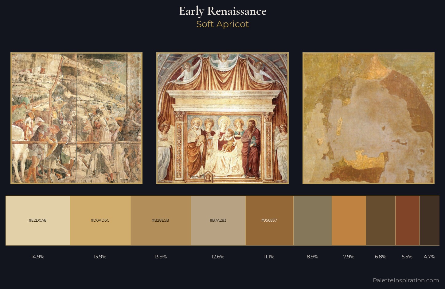 Early Renaissance Palette 12 — Soft Apricot