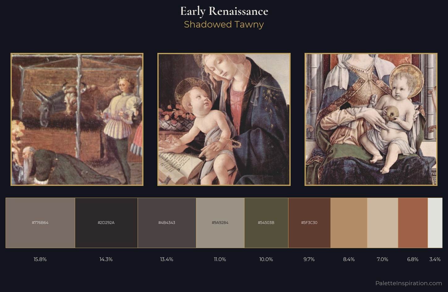 Early Renaissance Palette 19 — Shadowed Tawny