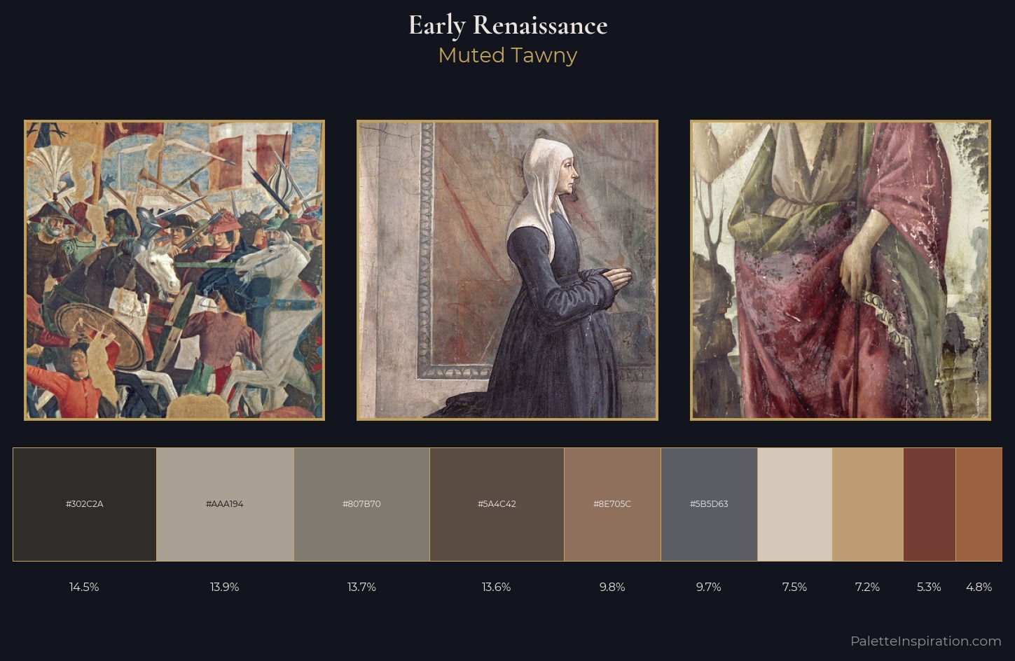 Early Renaissance Palette 21 — Muted Tawny