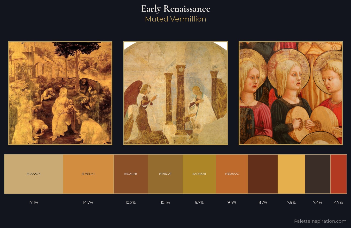 Early Renaissance Palette 22 — Muted Vermillion