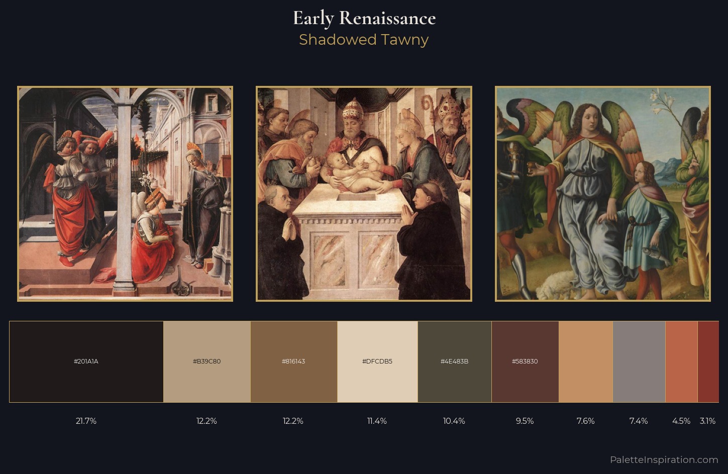 Early Renaissance Palette 28 — Shadowed Tawny