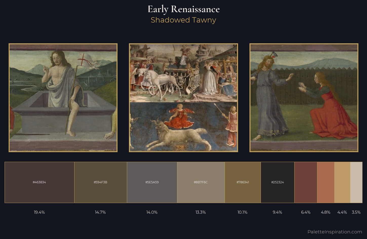 Early Renaissance Palette 34 — Shadowed Tawny