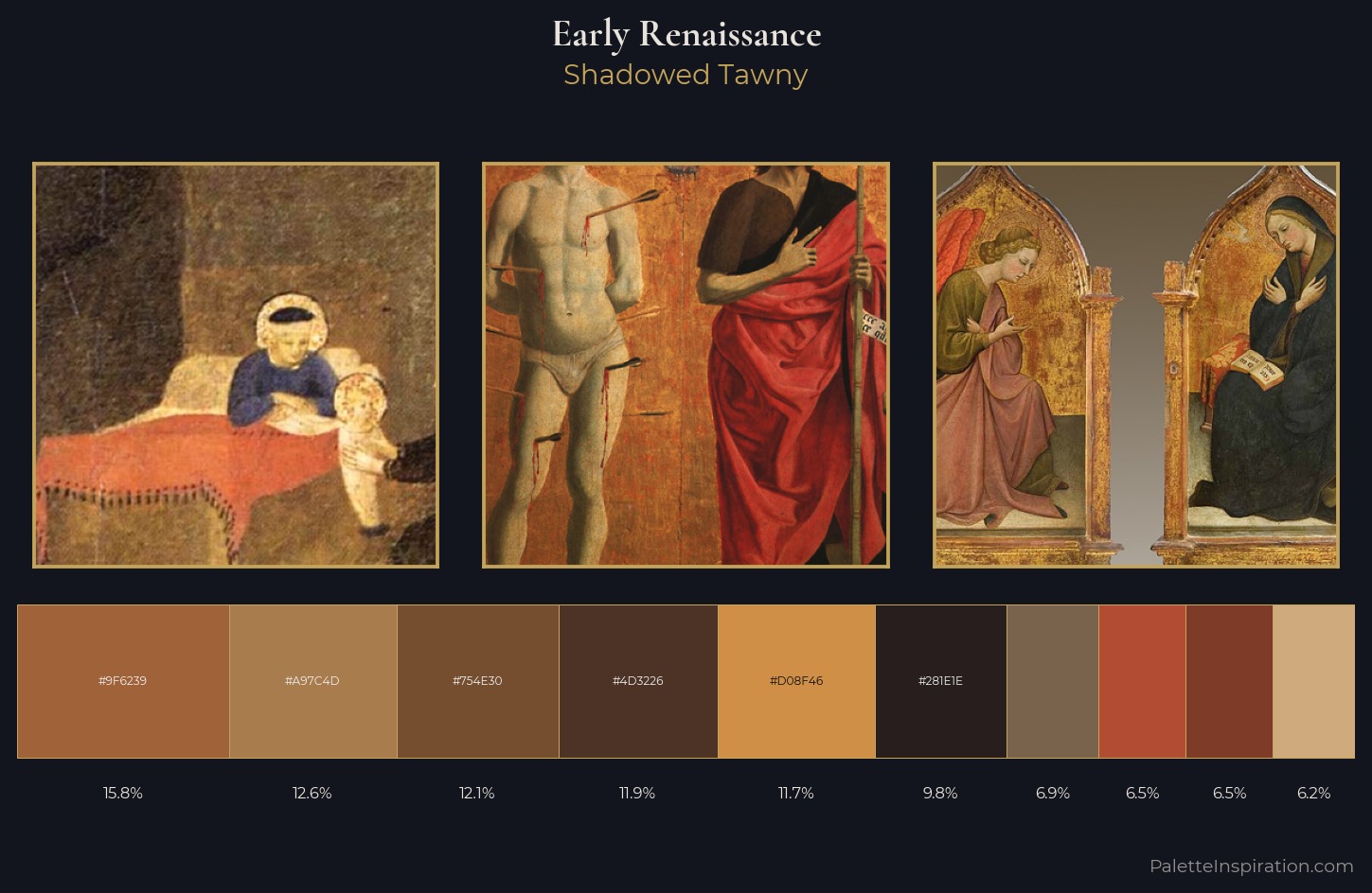 Early Renaissance Palette 36 — Shadowed Tawny