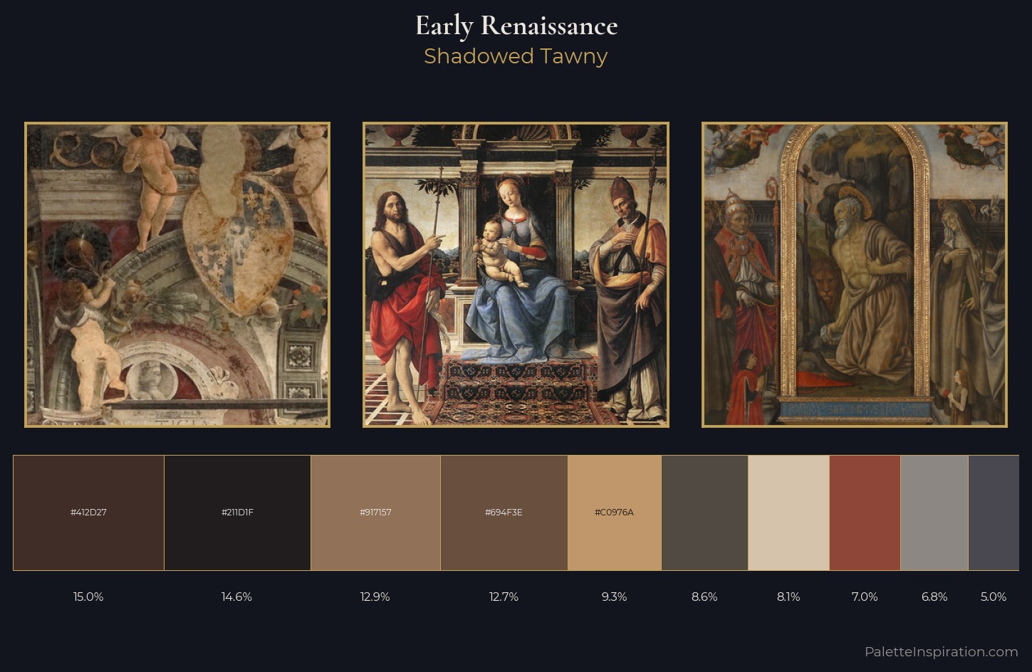Early Renaissance Palette 37 — Shadowed Tawny