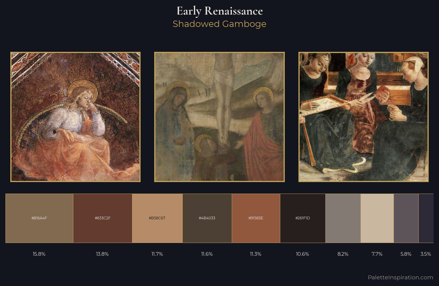 Early Renaissance Palette 40 — Shadowed Gamboge