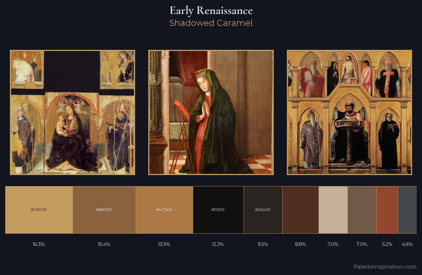 Early Renaissance Palette 41 — Shadowed Caramel