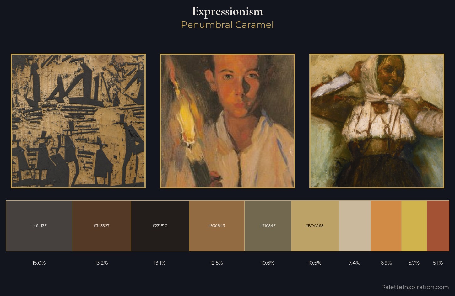 Expressionism Palette 20 — Penumbral Caramel