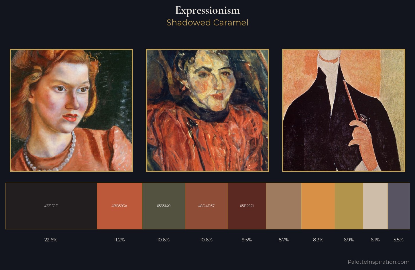Expressionism Palette 26 — Shadowed Caramel