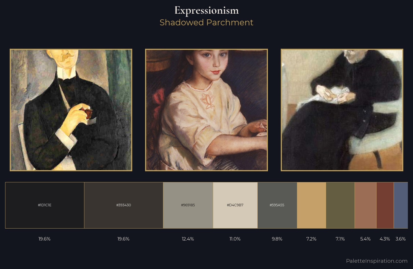 Expressionism Palette 27 — Shadowed Parchment