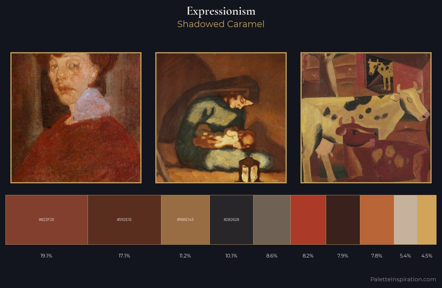 Expressionism Palette 29 — Shadowed Caramel
