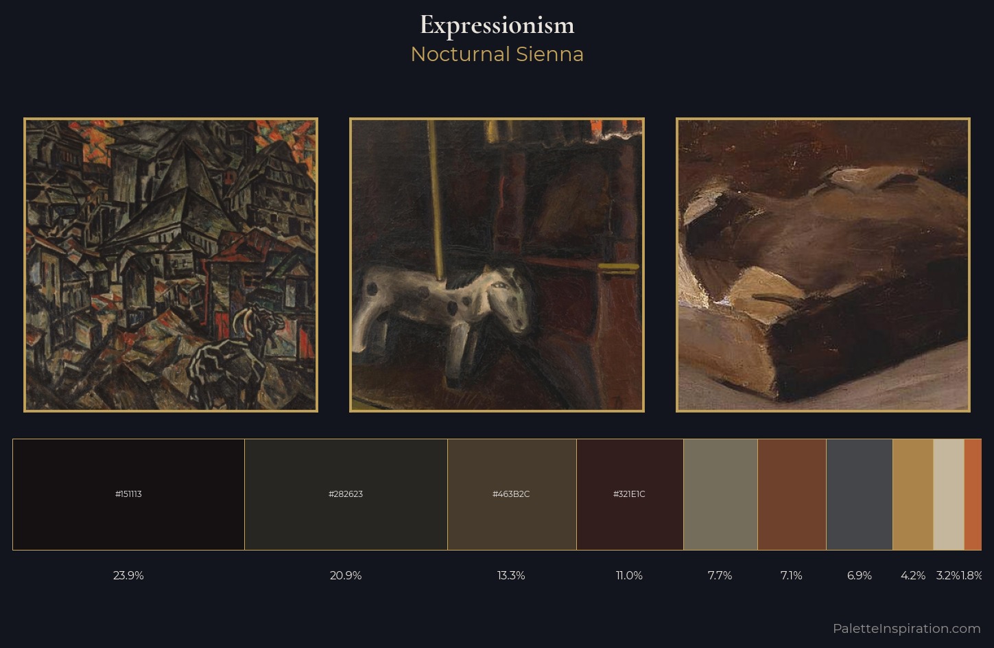 Expressionism Palette 32 — Nocturnal Sienna