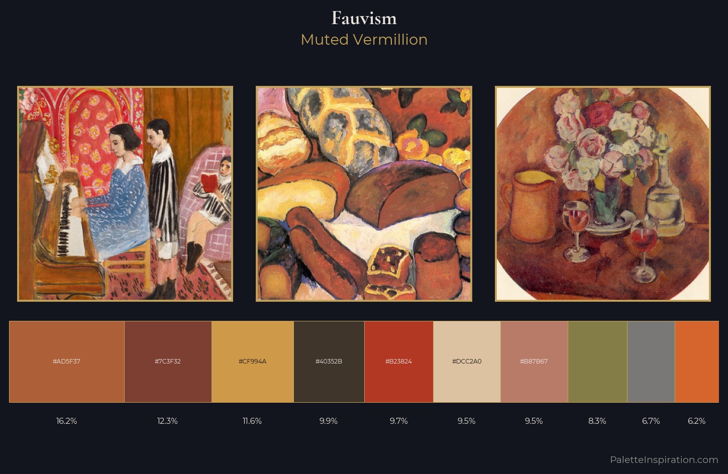 Fauvism Palette 18 — Muted Vermillion