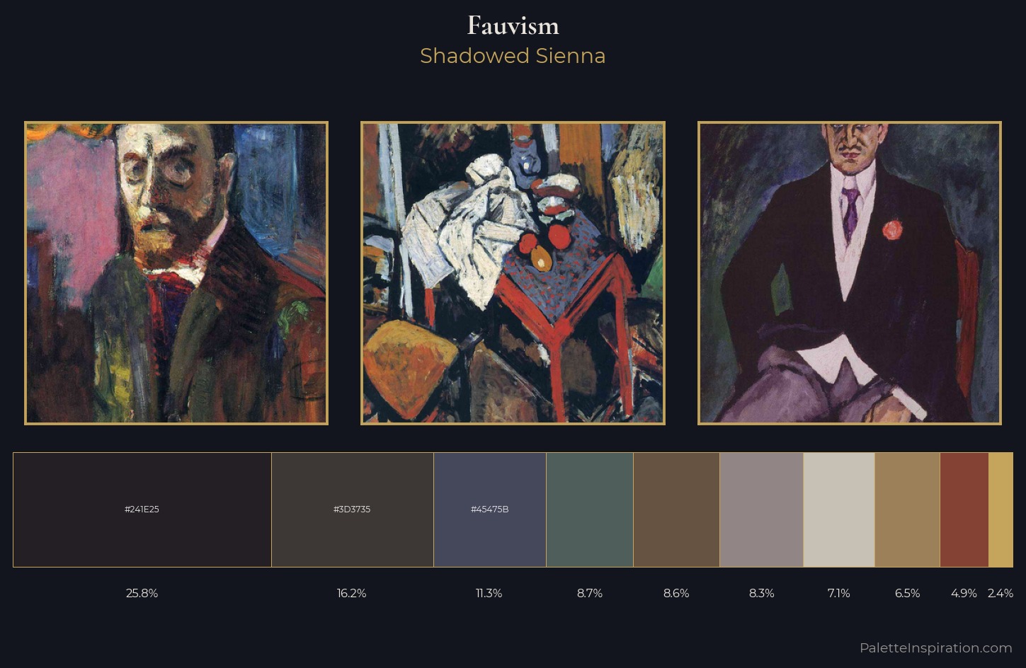Fauvism Palette 26 — Shadowed Sienna