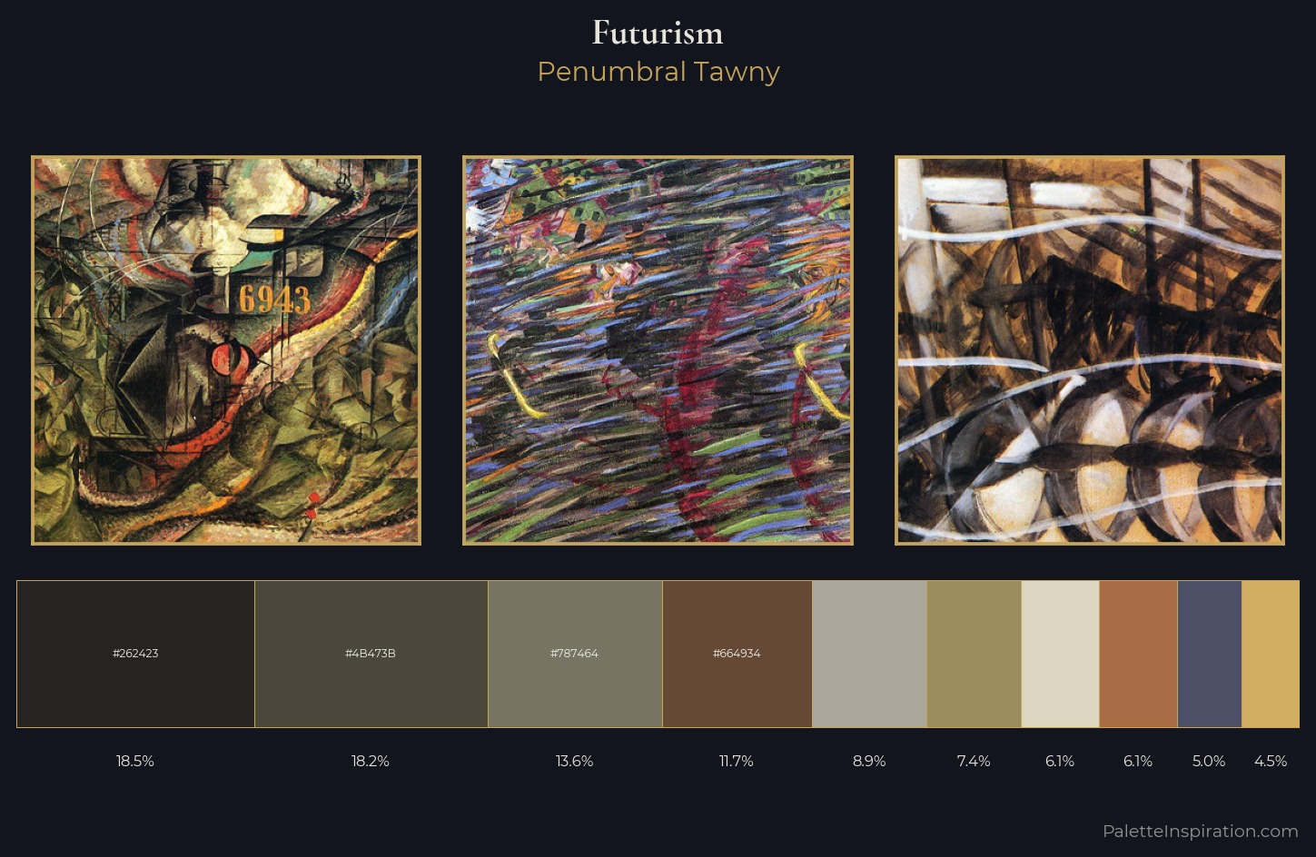 Futurism Palette 10 — Penumbral Tawny