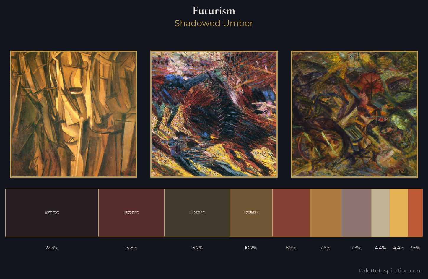 Futurism Palette 15 — Shadowed Umber