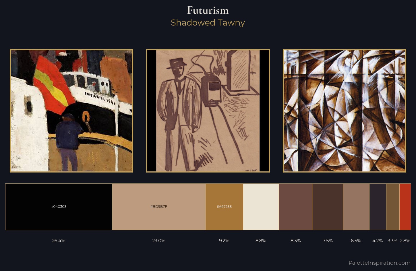 Futurism Palette 16 — Shadowed Tawny