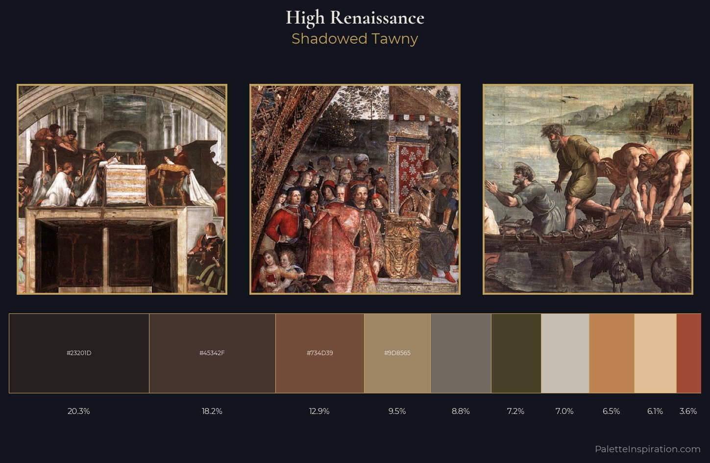 High Renaissance Palette 23 — Shadowed Tawny
