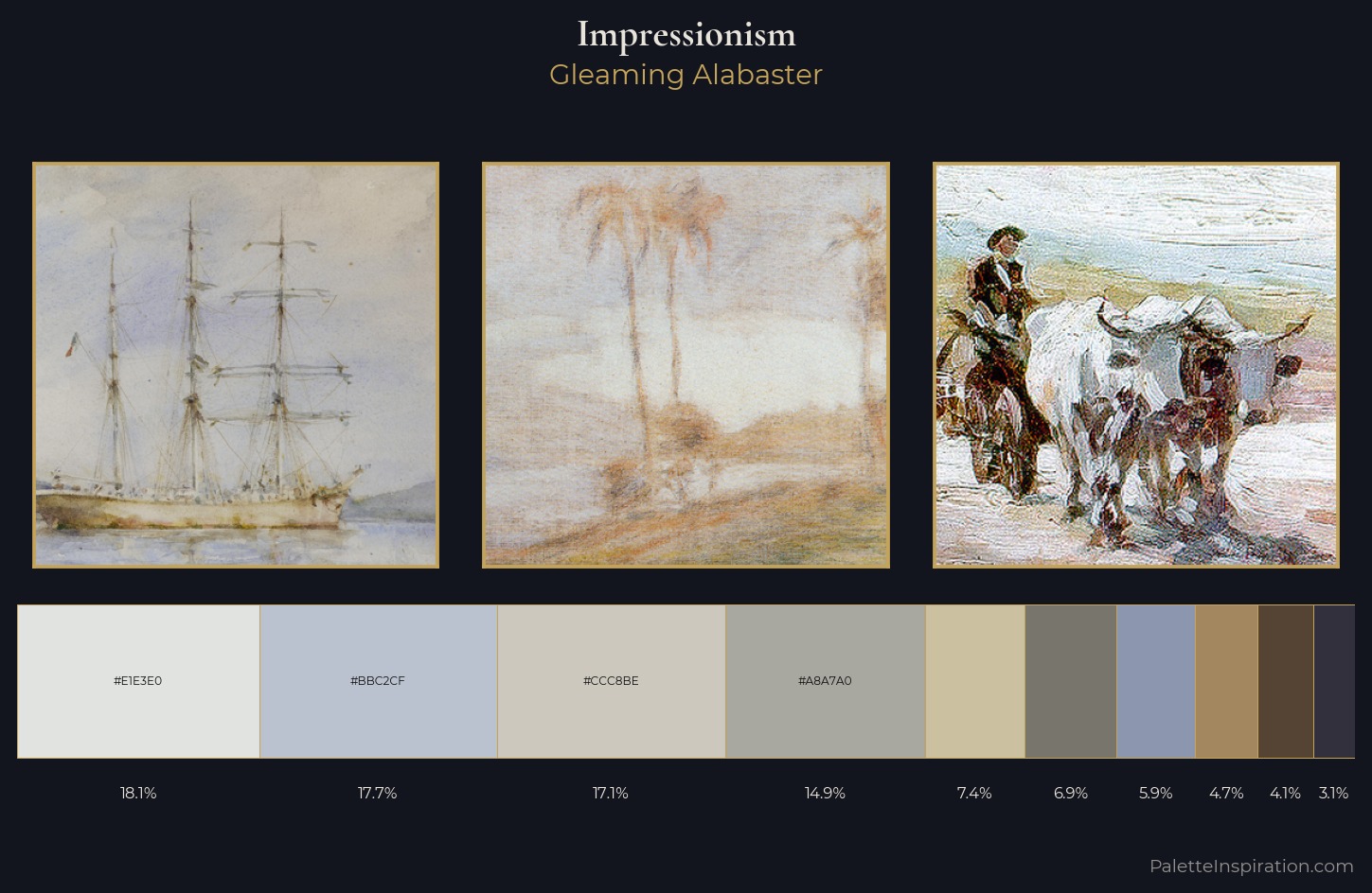 Impressionism Palette 2 — Gleaming Alabaster
