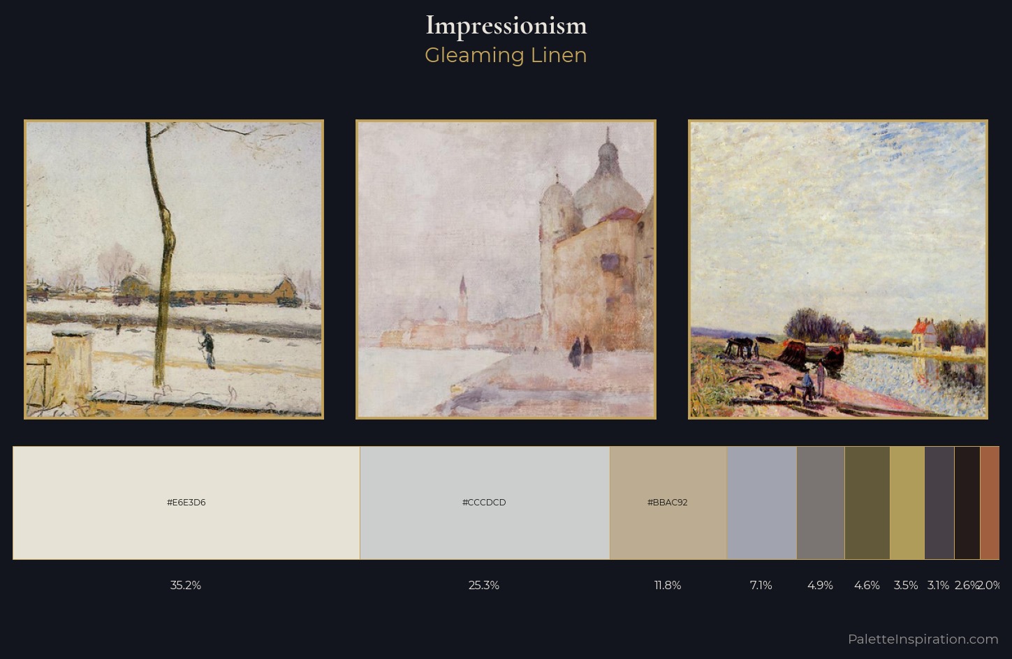Impressionism Palette 12 — Gleaming Linen