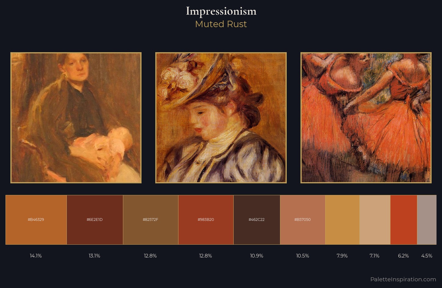 Impressionism Palette 28 — Muted Rust