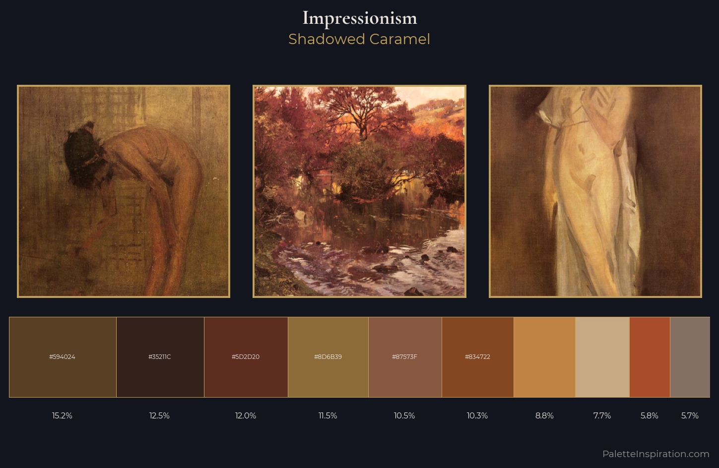 Impressionism Palette 34 — Shadowed Caramel